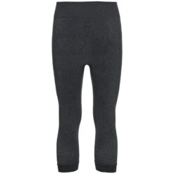 Odlo Performance Warm 3/4 Base Layer Bottoms - Black - New Odlo Graphite Grey -Odlo odlo womens performance warm eco base layer 3 4 pants black new odlo graphite grey 4 1500934