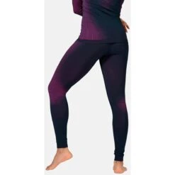 Odlo Performance Warm Base Layer Bottoms Women - Festival Fuchsia - Black -Odlo odlo womens performance warm eco base layer pants festival fuchsia black 2 1328187