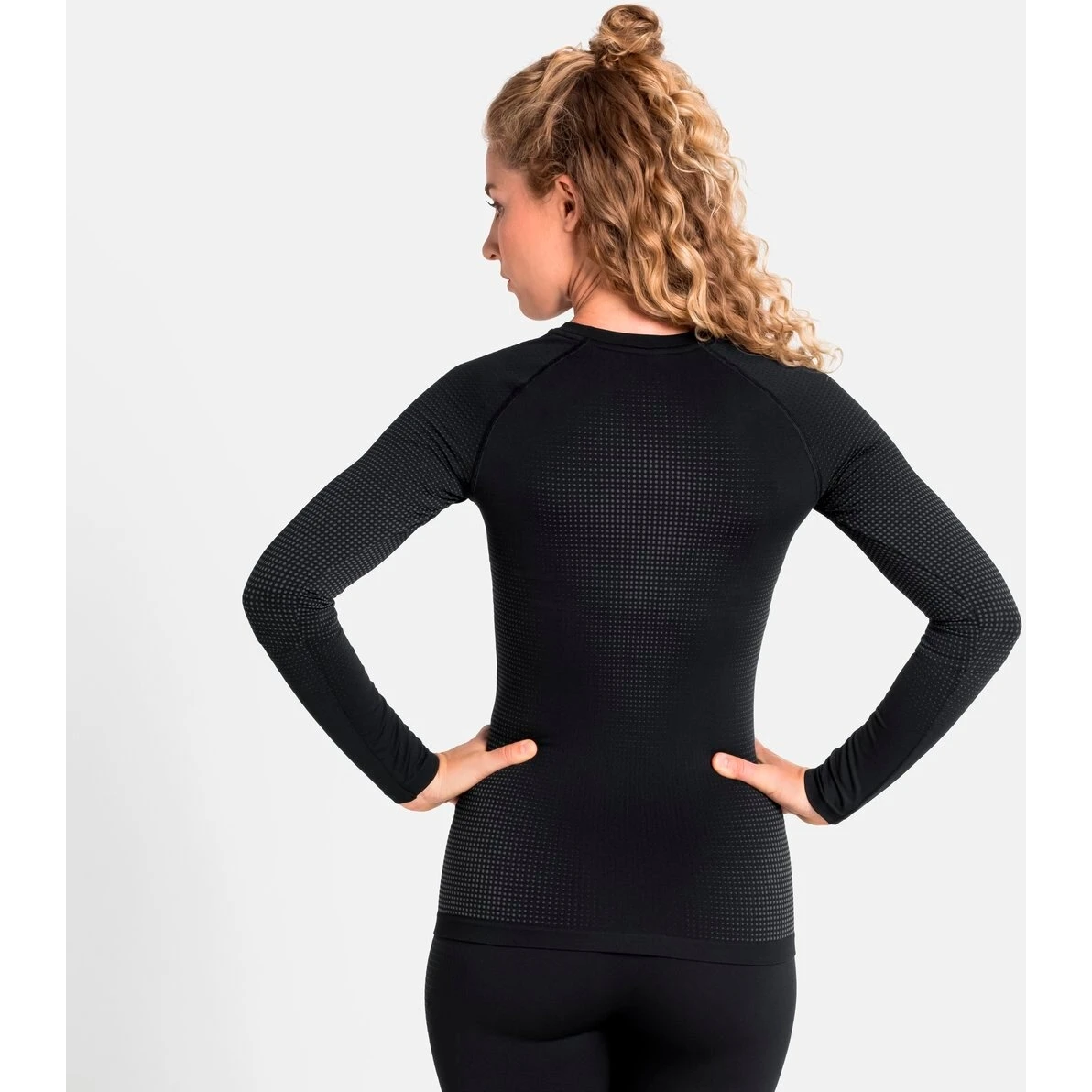 Odlo Performance Warm Long-Sleeve Base Layer Top Women - Black - New Odlo Graphite Grey 6 Odlo Performance Warm Long-Sleeve Base Layer Top Women - Black - New Odlo Graphite Grey - Image 4