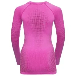 Odlo Performance Warm Long-Sleeve Base Layer Top Women - Festival Fuchsia - Black -Odlo odlo womens performance warm eco long sleeve baselayer festival fuchsia 3 1360339