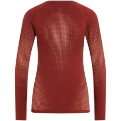 Odlo Performance Warm Long-Sleeve Base Layer Top Women - Spiced Apple -Odlo odlo womens performance warm eco long sleeve baselayer spiced apple 4 1556858