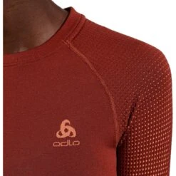 Odlo Performance Warm Long-Sleeve Base Layer Top Women - Spiced Apple -Odlo odlo womens performance warm eco long sleeve baselayer spiced apple 5 1556859