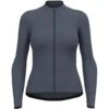 Odlo Performance Wool Long Sleeve Cycling Jersey Women - Folkstone Gray Melange