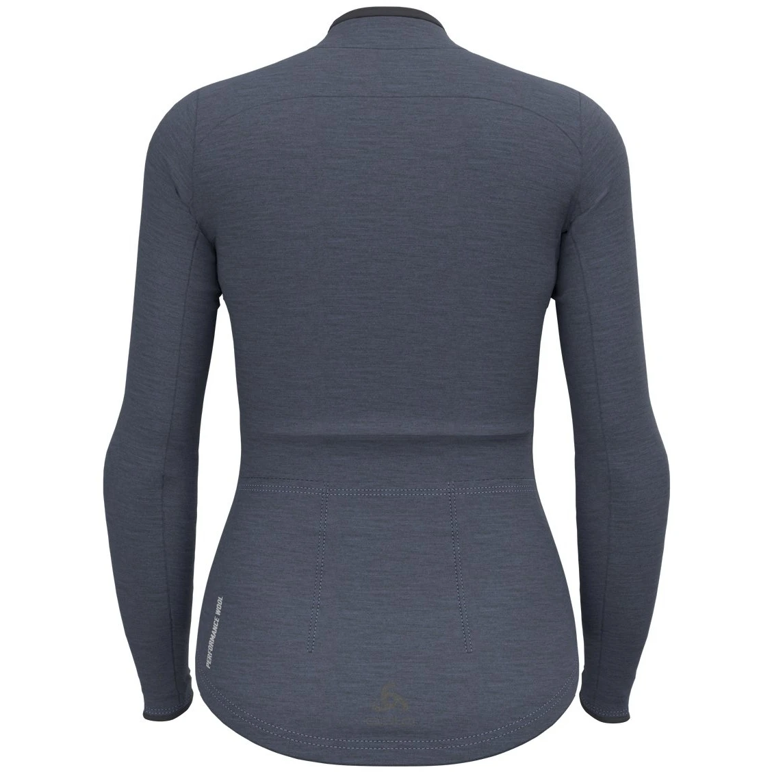 Odlo Performance Wool Long Sleeve Cycling Jersey Women - Folkstone Gray Melange 4 Odlo Performance Wool Long Sleeve Cycling Jersey Women - Folkstone Gray Melange - Image 2