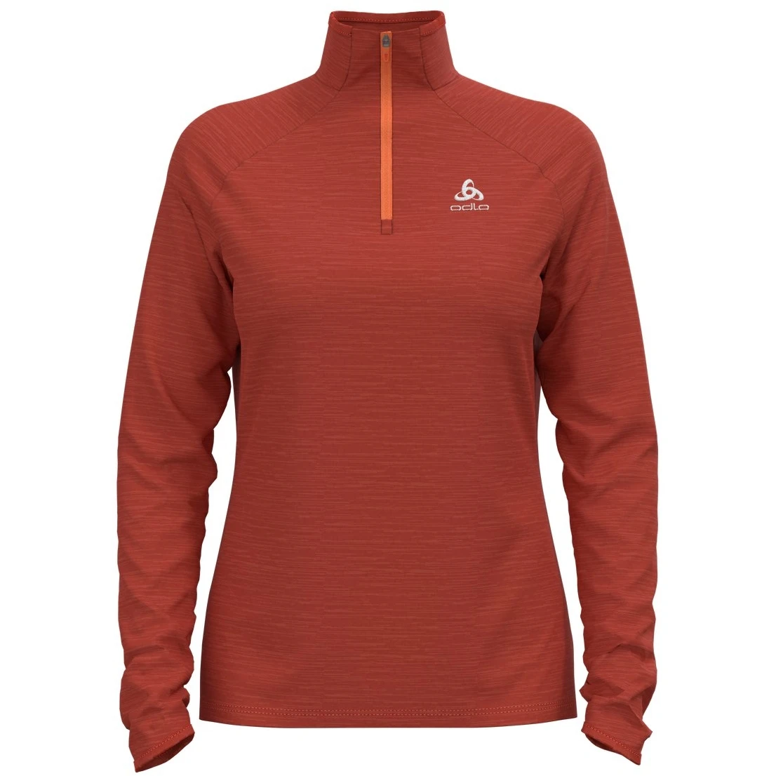Odlo Run Easy Half-Zip Long-Sleeve Mid Layer Top Women - Cinnabar Melange 3 Odlo Run Easy Half-Zip Long-Sleeve Mid Layer Top Women - Cinnabar Melange