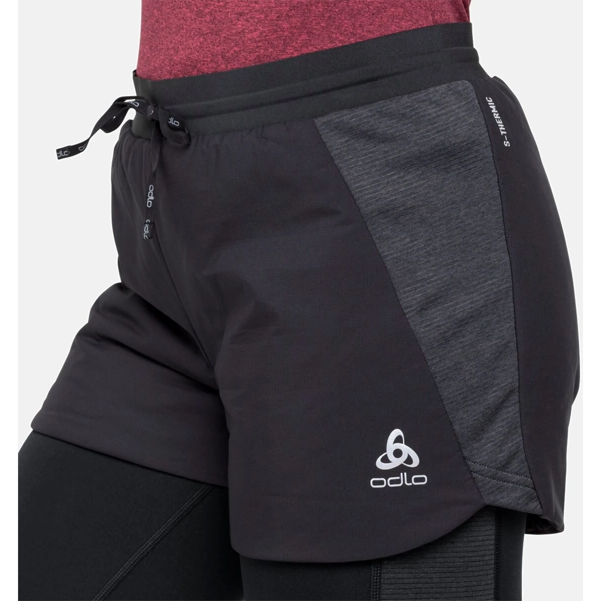 Odlo Women's Run Easy S-Thermic Shorts - Black 7 Odlo Women's Run Easy S-Thermic Shorts - Black - Image 5