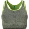 Odlo Seamless Medium Ceramicool Sports Bra Women - Sharp Green Melange -Odlo odlo womens seamless medium ceramicool sports bra sharp green melange 1 1448940