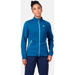 Odlo Women's Sesvenna Hybrid S-Thermic Mid Layer Zip - Blue Wing Teal 8 Odlo Women's Sesvenna Hybrid S-Thermic Mid Layer Zip - Blue Wing Teal -Odlo odlo womens sesvenna hybrid s thermic mid layer zip blue wing teal 1 1328361