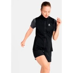 Odlo Zeroweight Warm Running Vest Women - Black -Odlo odlo womens the zeroweight warm vest 313651 15000 black 3 1007072