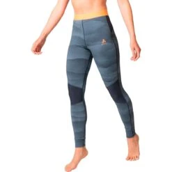 Odlo Whistler Base Layer Bottoms Women - Folkstone Gray - India Ink