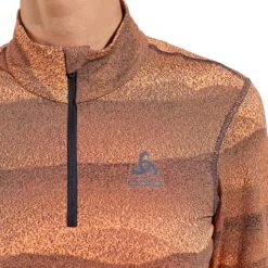 Odlo Whistler Half-Zip Turtleneck Long-Sleeve Base Layer Top Women - Live Wire - India Ink -Odlo odlo womens whistler eco half zip turtleneck baselayer live wire india ink 5 1556932