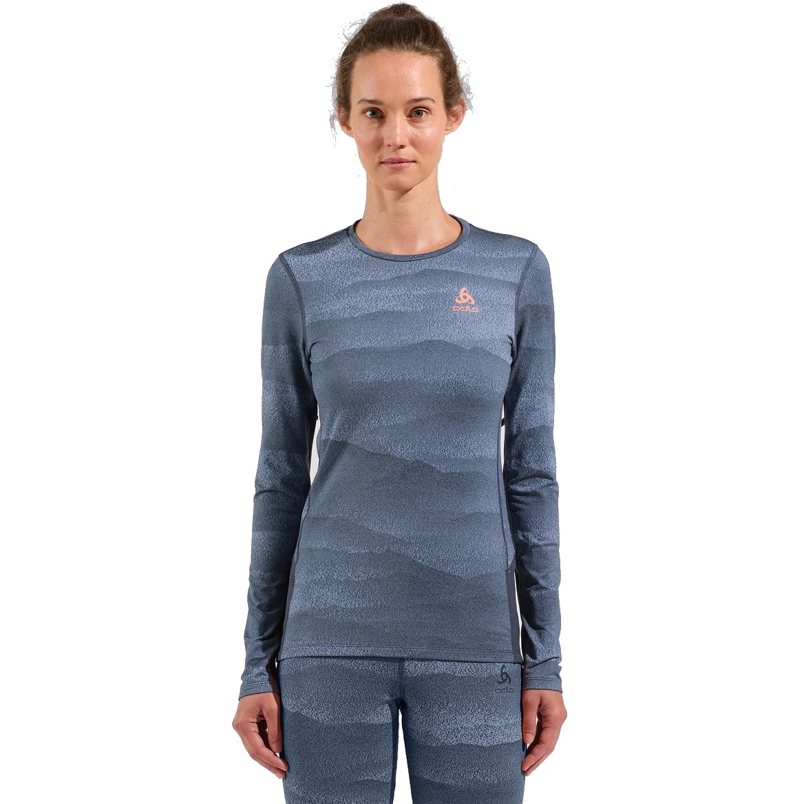 Odlo Whistler Long-Sleeve Base Layer Top Women - Folkstone Gray - India Ink 3 Odlo Whistler Long-Sleeve Base Layer Top Women - Folkstone Gray - India Ink