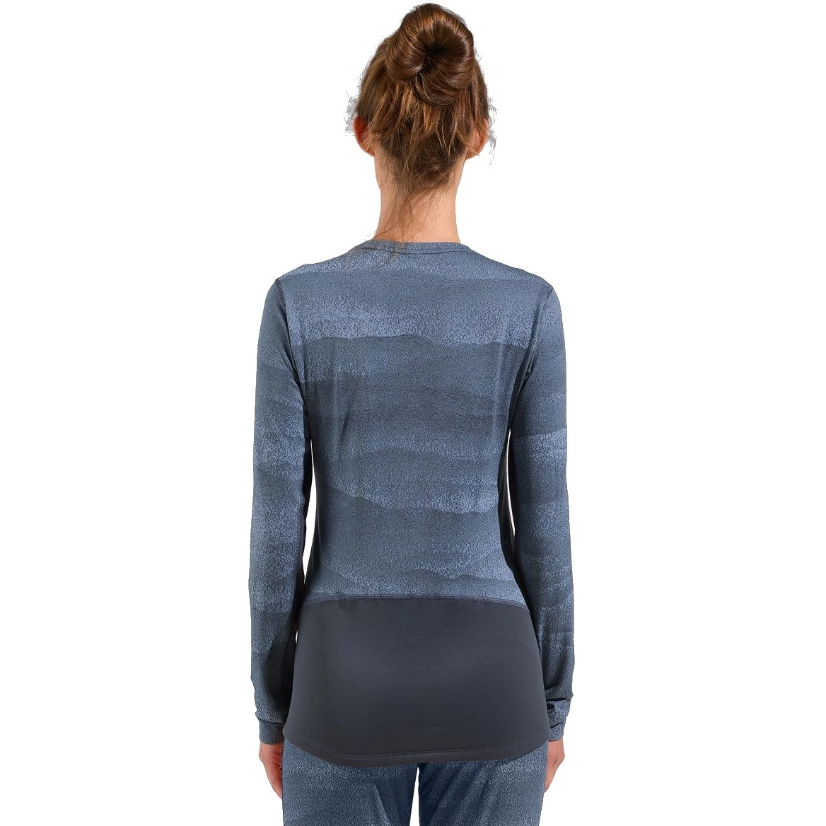 Odlo Whistler Long-Sleeve Base Layer Top Women - Folkstone Gray - India Ink 4 Odlo Whistler Long-Sleeve Base Layer Top Women - Folkstone Gray - India Ink - Image 2