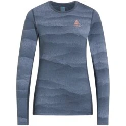 Odlo Whistler Long-Sleeve Base Layer Top Women - Folkstone Gray - India Ink 10 Odlo Whistler Long-Sleeve Base Layer Top Women - Folkstone Gray - India Ink -Odlo odlo womens whistler eco long sleeve base layer folkstone gray india ink 3 1556944