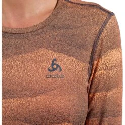 Odlo Whistler Long-Sleeve Base Layer Top Women - Live Wire - India Ink -Odlo odlo womens whistler eco long sleeve base layer live wire india ink 5 1556952