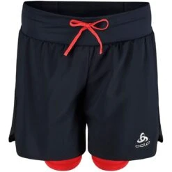 Odlo X-Alp 6 Inch Trail Running Shorts Women - Black - American Beauty