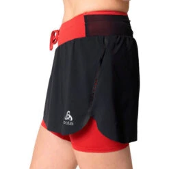 Odlo X-Alp Trail Running Skirt Women - Black -Odlo odlo womens x alp trail running skirt black american beauty 3 1407057 1472102