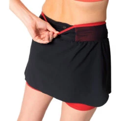 Odlo X-Alp Trail Running Skirt Women - Black -Odlo odlo womens x alp trail running skirt black american beauty 4 1407058 1472103