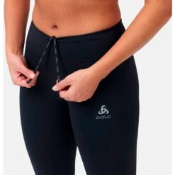 Odlo Zeroweight 7/8 Running Tights Women - Black -Odlo odlo womens zeroweight 7 8 running tights black 7 1369586