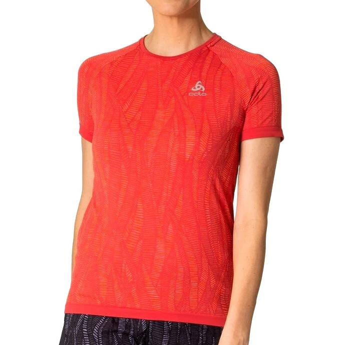 Odlo Zeroweight Ceramicool Running T-Shirt Women - American Beauty Space Dye 5 Odlo Zeroweight Ceramicool Running T-Shirt Women - American Beauty Space Dye - Image 3