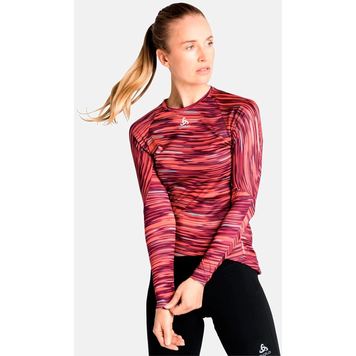 Odlo Women's Zeroweight Ceramiwarm Long Sleeve Base Layer - Siesta 5 Odlo Women's Zeroweight Ceramiwarm Long Sleeve Base Layer - Siesta - Image 3