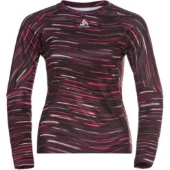 Odlo Women's Zeroweight Ceramiwarm Long Sleeve Base Layer - Winetasting