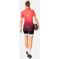 Odlo Zeroweight Chill-Tec Aero Print Jersey Women - American Beauty - Winetasting -Odlo odlo womens zeroweight chill tec aero print jersey american beauty winetasting 5 1407188