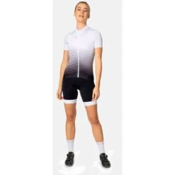 Odlo Zeroweight Chill-Tec Aero Print Jersey Women - White - Black -Odlo odlo womens zeroweight chill tec aero print jersey white black 3 1407196