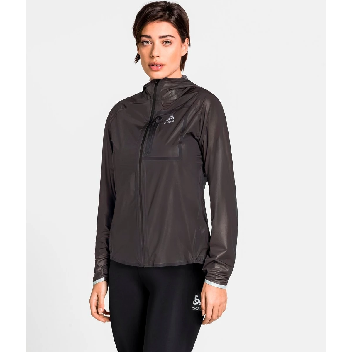 Odlo Zeroweight Dual Dry Waterproof Running Jacket Women - Black 7 Odlo Zeroweight Dual Dry Waterproof Running Jacket Women - Black - Image 5