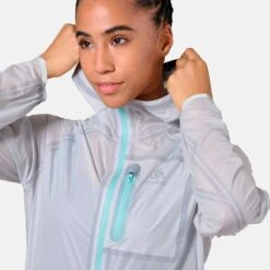 Odlo Zeroweight Dual Dry Waterproof Running Jacket Women - Odlo Silver Grey - Polynya -Odlo odlo womens zeroweight dual dry waterproof running jacket odlo silver grey polynya 7 1318424