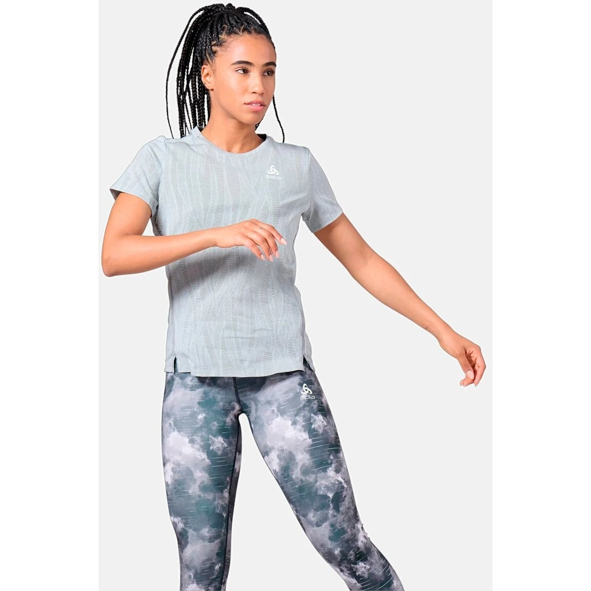 Odlo Zeroweight Engineered Chill-Tec Running T-Shirt Women - Stone Grey Melange 5 Odlo Zeroweight Engineered Chill-Tec Running T-Shirt Women - Stone Grey Melange - Image 3