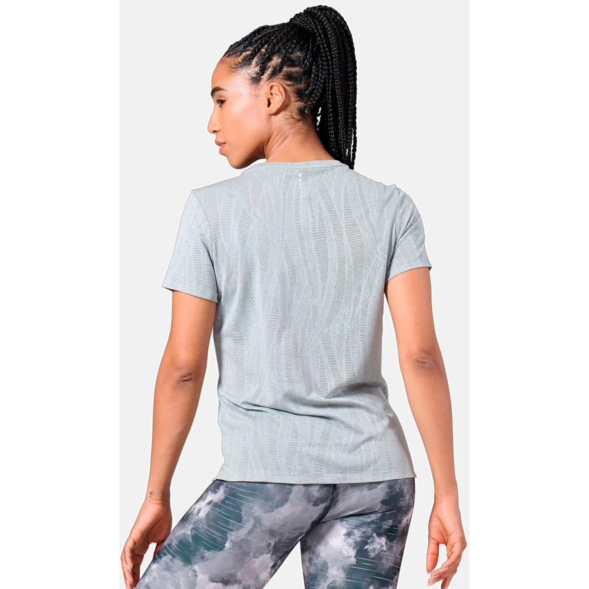 Odlo Zeroweight Engineered Chill-Tec Running T-Shirt Women - Stone Grey Melange 6 Odlo Zeroweight Engineered Chill-Tec Running T-Shirt Women - Stone Grey Melange - Image 4