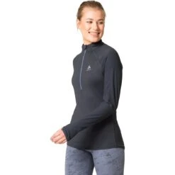Odlo Zeroweight Mid Layer Running Half-Zip Women - India Ink