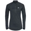 Odlo Zeroweight Mid Layer Running Half-Zip Women - Black 2 Odlo Zeroweight Mid Layer Running Half-Zip Women - Black -Odlo odlo womens zeroweight mid layer running half zip shirt blk 1321186
