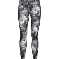 Odlo Women's Zeroweight Print Reflective Running And Training Tights - Black