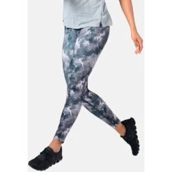 Odlo Women's Zeroweight Print Reflective Running And Training Tights - Black -Odlo odlo womens zeroweight print reflective running and training tights black 1 1328491
