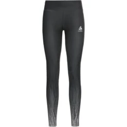 Odlo Zeroweight Print Running Tights Women - Black