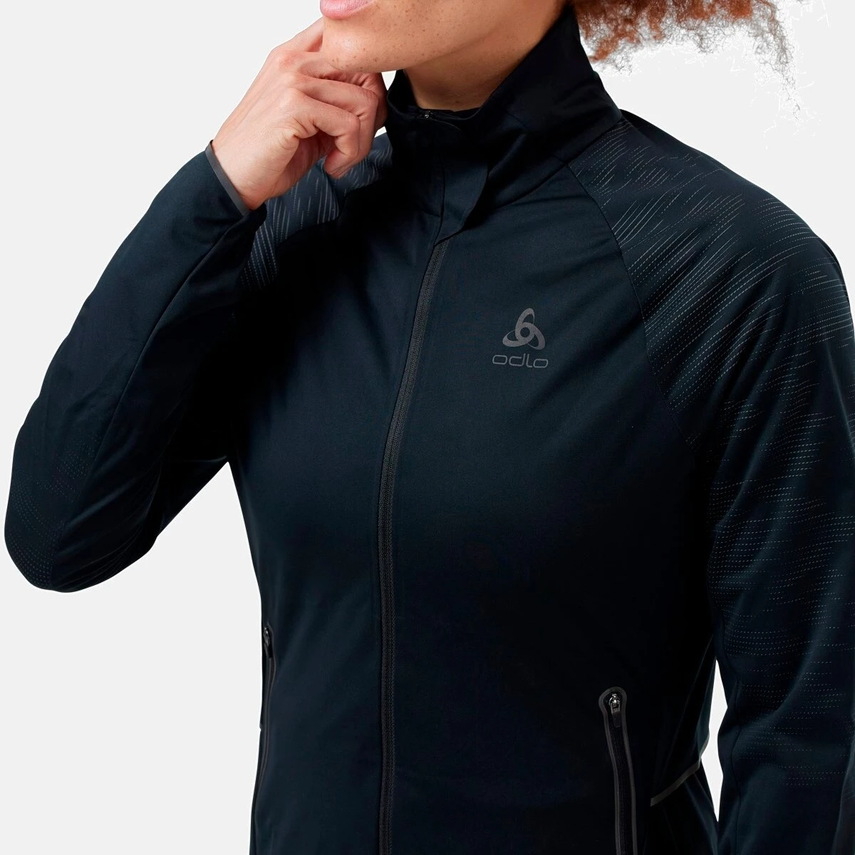 Odlo Women's Zeroweight Pro Warm Reflective Running Jacket 323111 - Black 9 Odlo Women's Zeroweight Pro Warm Reflective Running Jacket 323111 - Black - Image 7