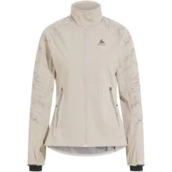 Odlo Zeroweight Pro Warm Reflective Running Jacket Women - Silver Cloud -Odlo odlo womens zeroweight pro warm reflective running jacket silver cloud 1 1556173