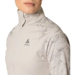 Odlo Zeroweight Pro Warm Reflective Running Jacket Women - Silver Cloud -Odlo odlo womens zeroweight pro warm reflective running jacket silver cloud 3 1507479