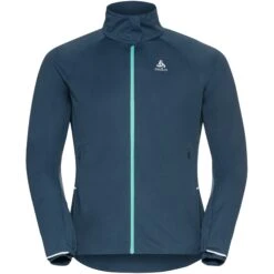 Odlo Women's Zeroweight Pro Warm Running Jacket - Blue Wing Teal - Polynya