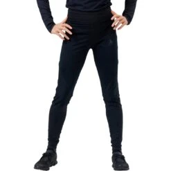 Odlo Women's Zeroweight Warm Reflective Running Tights 323121 - Black