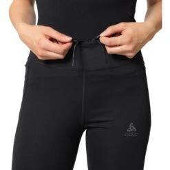 Odlo Zeroweight Warm Reflective Running Tights Women - Black -Odlo odlo womens zeroweight warm reflective running tights black 3 1509159