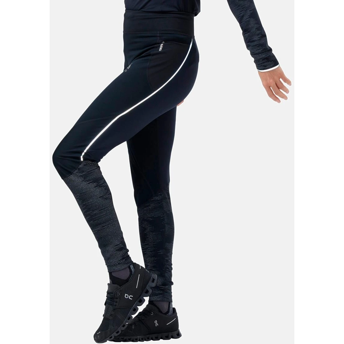 Odlo Women's Zeroweight Warm Reflective Running Tights 323121 - Black 7 Odlo Women's Zeroweight Warm Reflective Running Tights 323121 - Black - Image 5